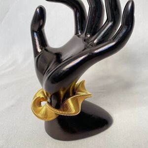 Gold Tone Stretch Bracelet Spiral Coil